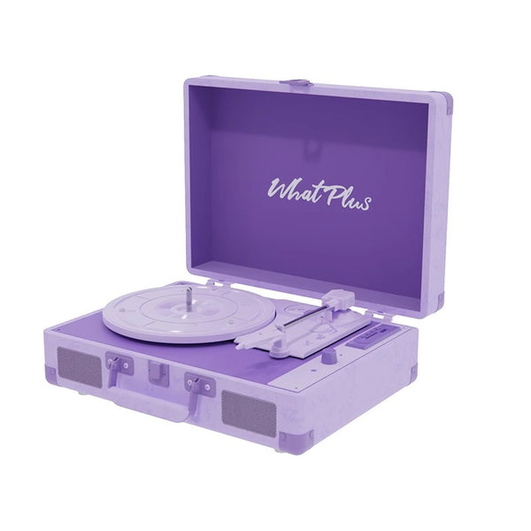 WhatPlus P1 ビニールレコードプレーヤー（シェルパープル）