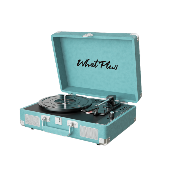 WhatPlus P1 ビニールレコードプレーヤー (レイクブルー)